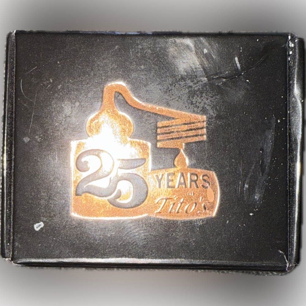 Tito's Vodka 25th Anniversary collector's bottle topper/stopper